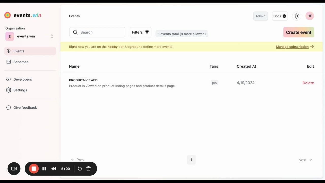 events.win gallery image