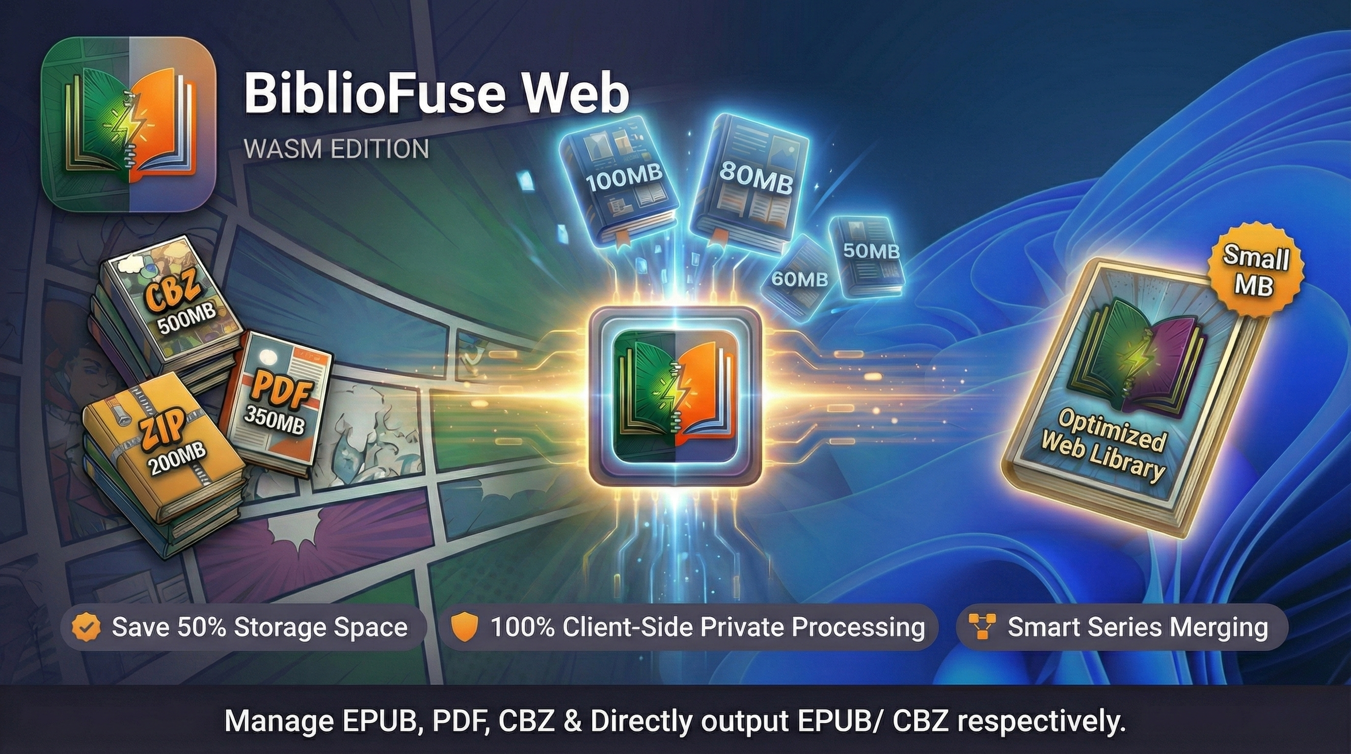BiblioFuse Web - Main product screenshot demonstrating key features and user interface