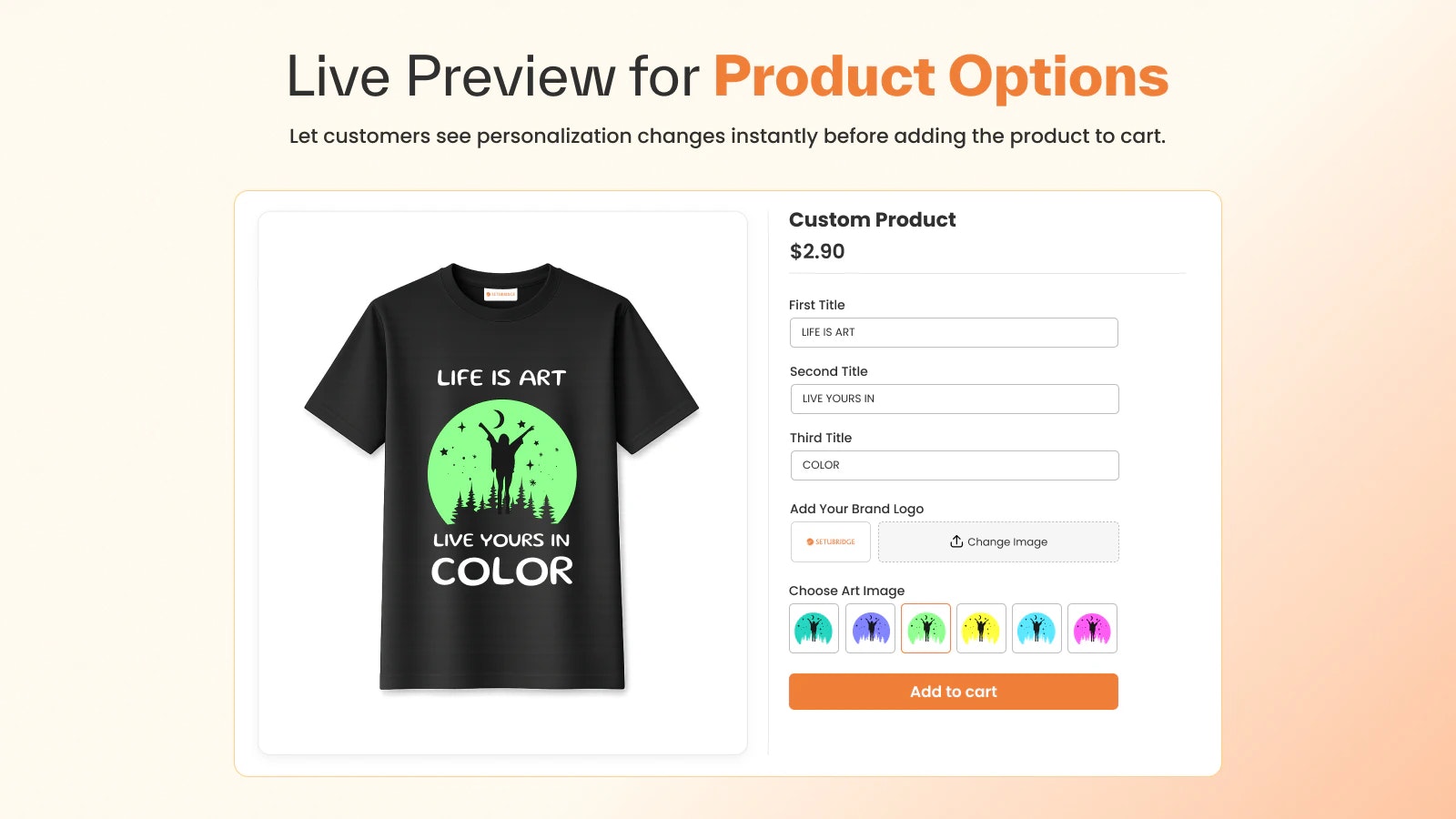 Custom Product Options - Main product screenshot demonstrating key features and user interface