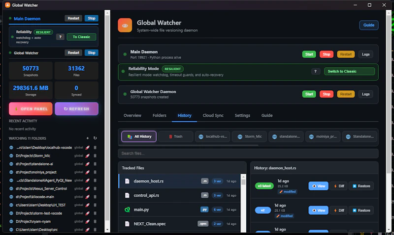 Global Watcher screenshot 1
