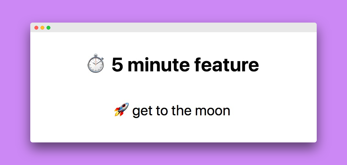 5 minute feature gallery image