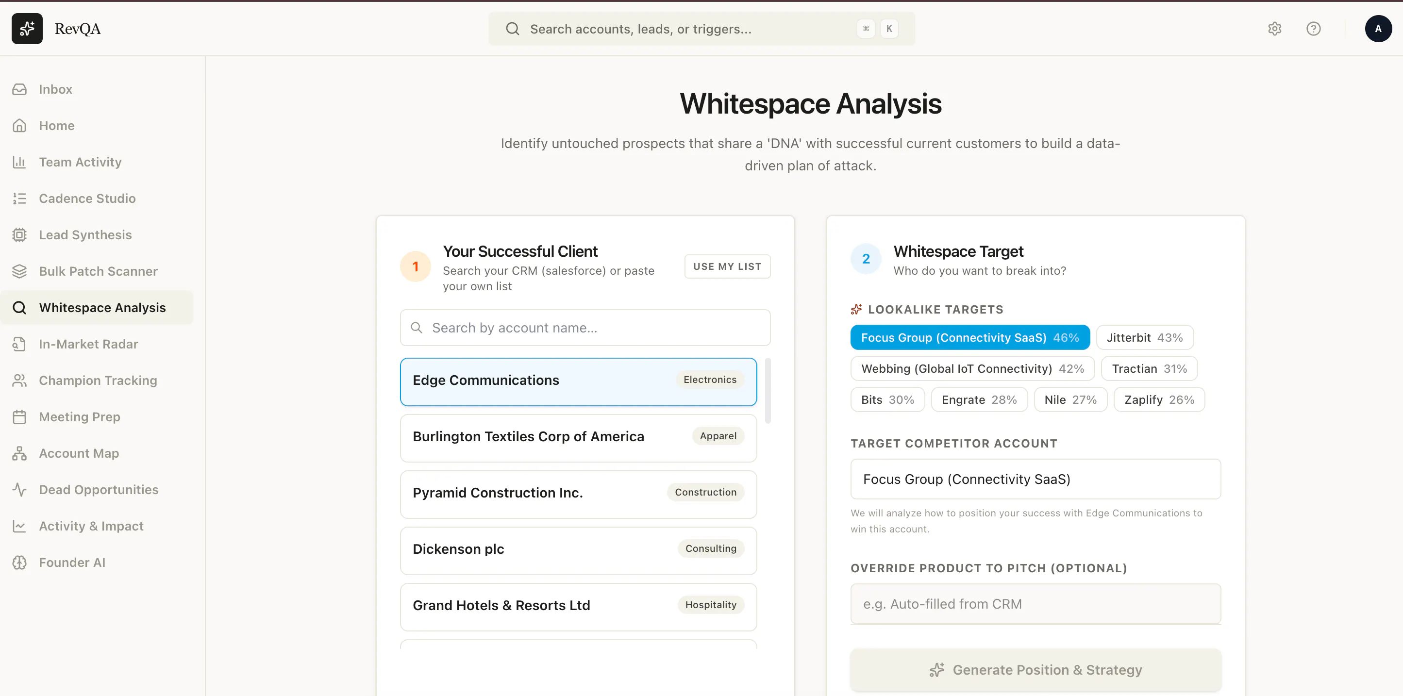 RevQA — intelligence for outbound teams gallery image