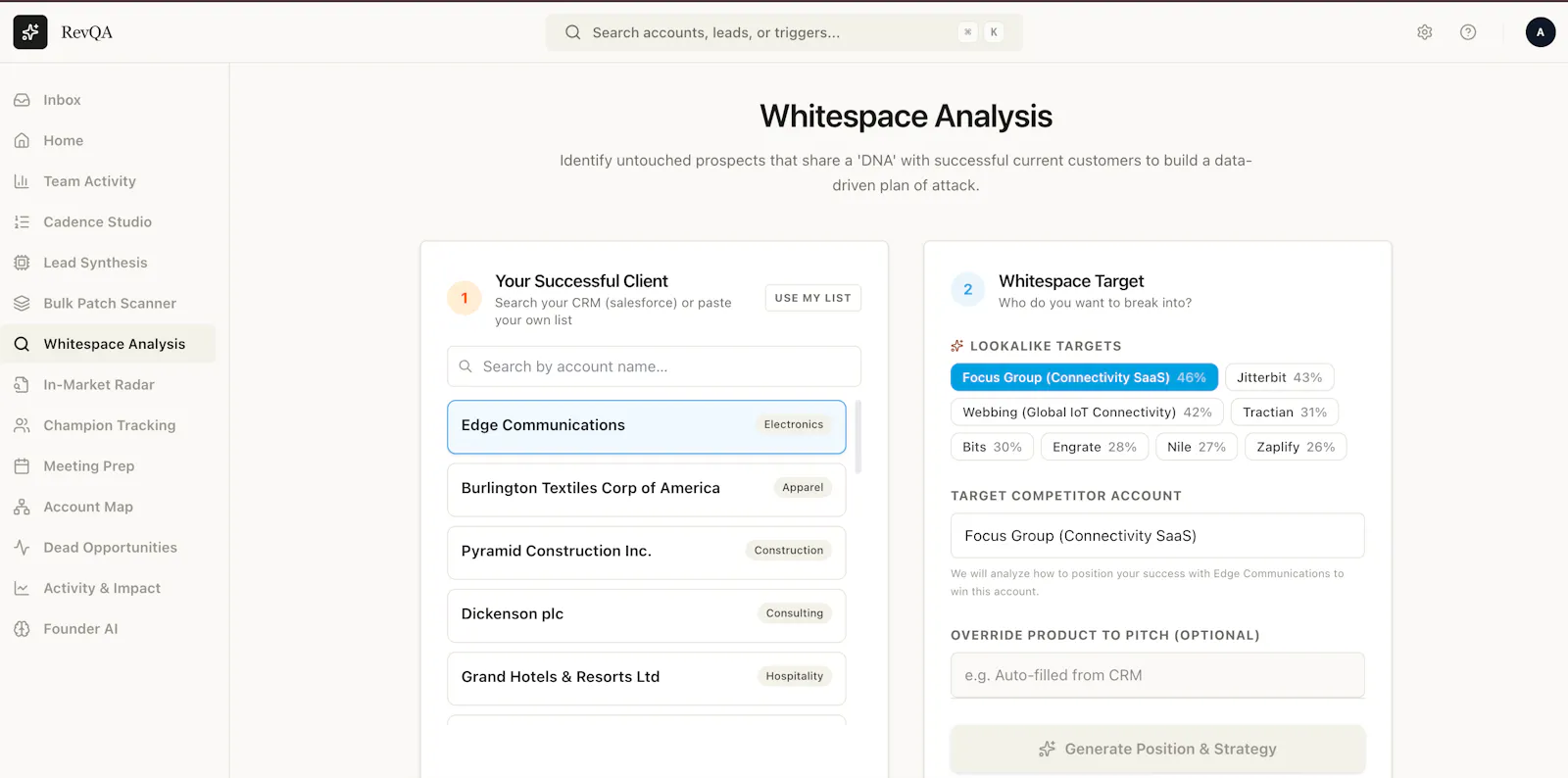 RevQA — intelligence for outbound teams screenshot 2