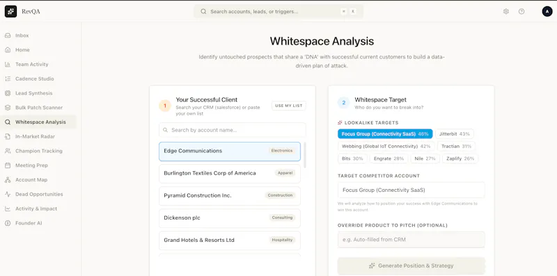 RevQA — intelligence for outbound teams screenshot 2
