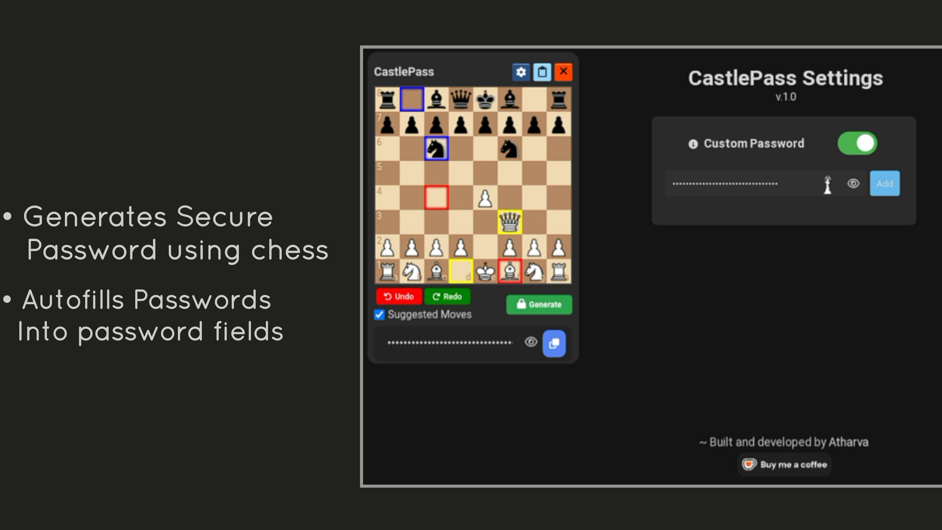 Média Château - Générateur de mots de passe utilisant des mouvements d'échecs 4