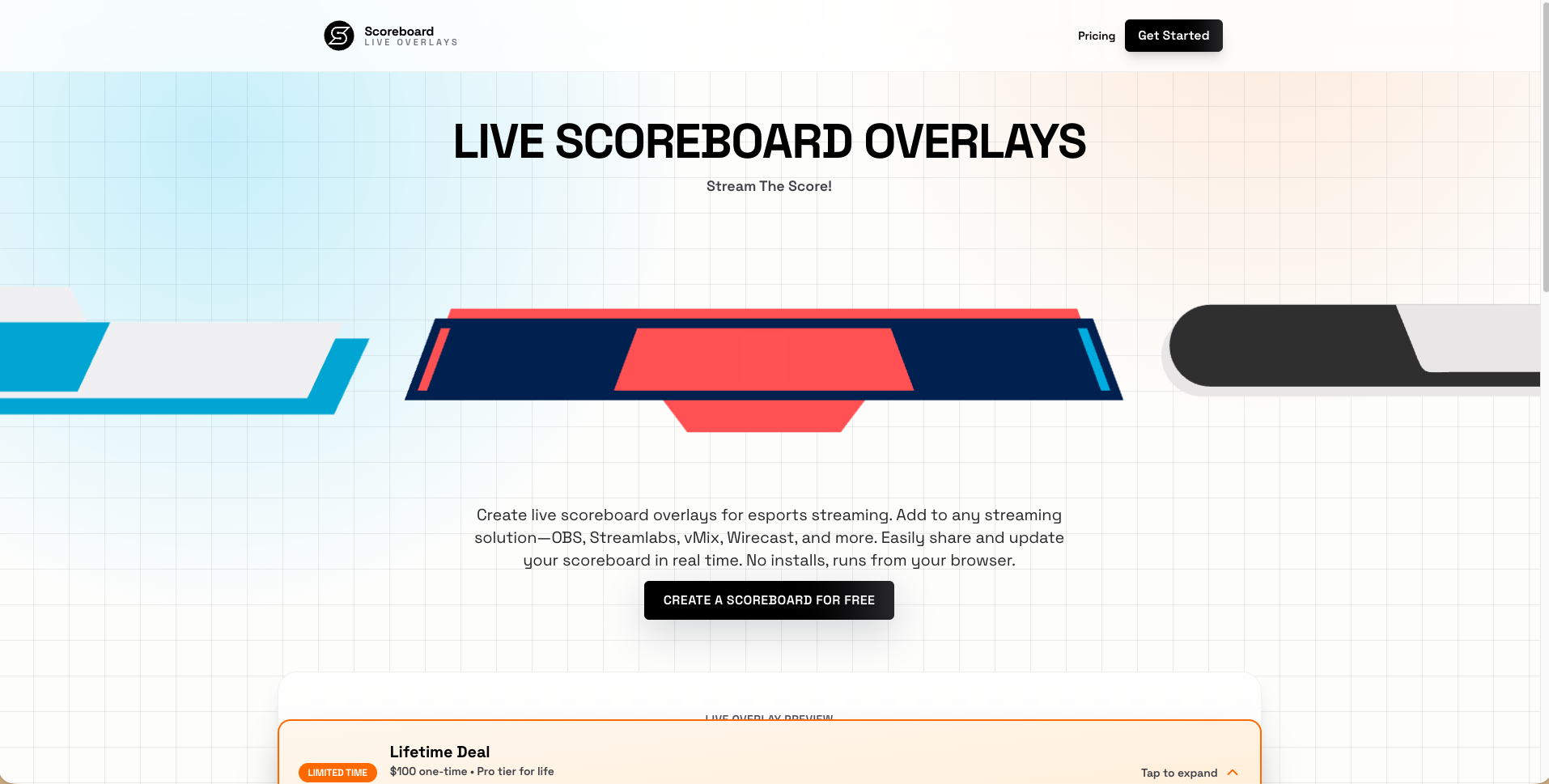 scoreboardtools.com - Main product screenshot demonstrating key features and user interface