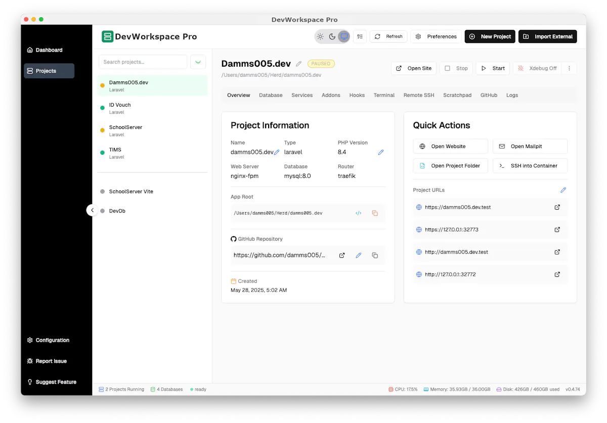 DevWorkspace Pro