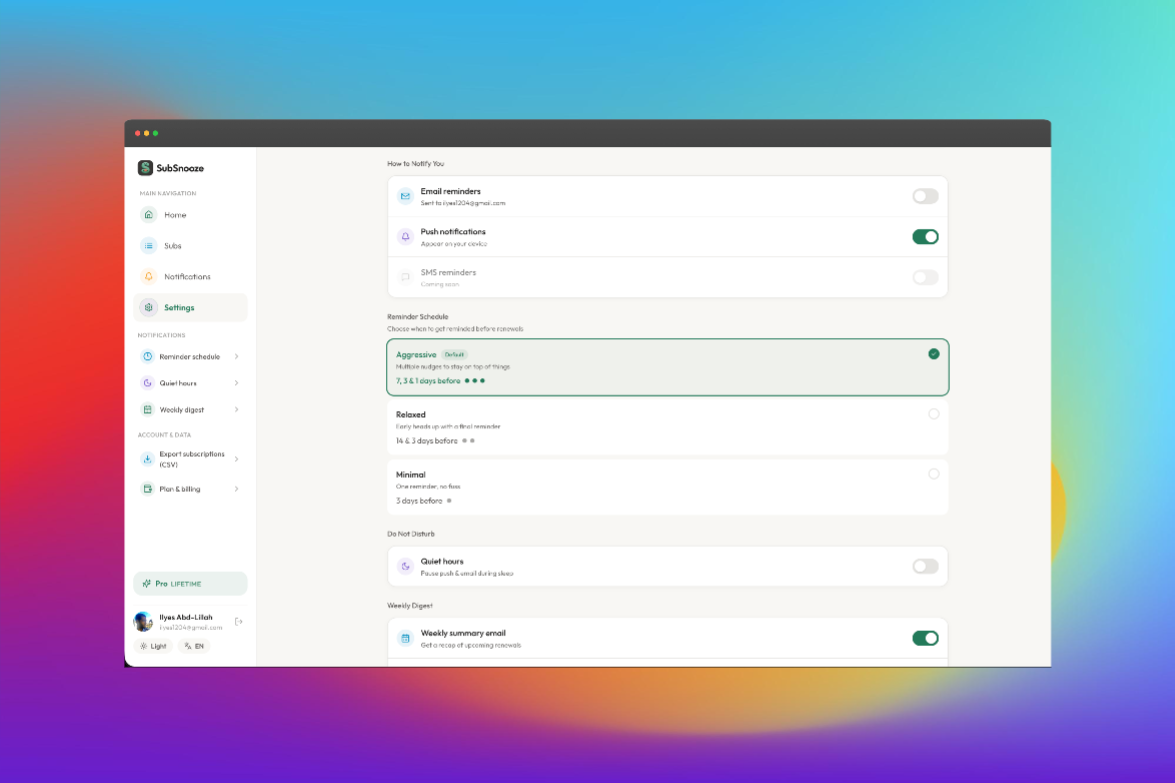 SubSnooze gallery image