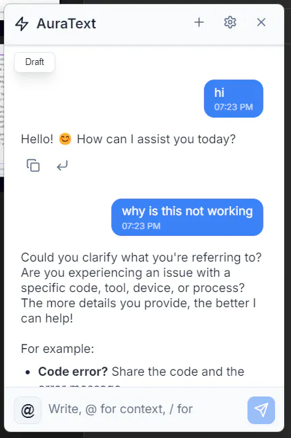 AuraText screenshot 2