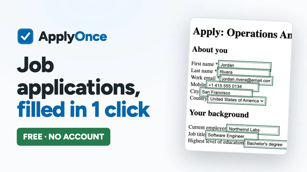 ApplyOnce Job application autofill  gallery image
