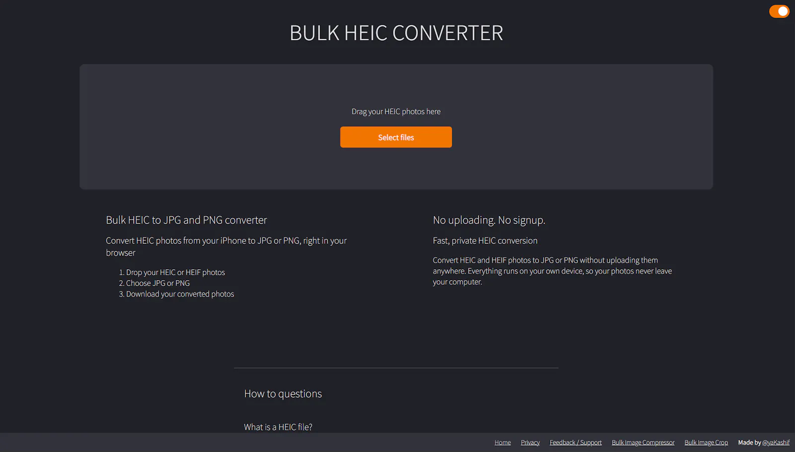 Bulk HEIC Converter screenshot 1