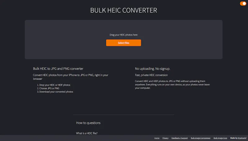 Bulk HEIC Converter screenshot 1