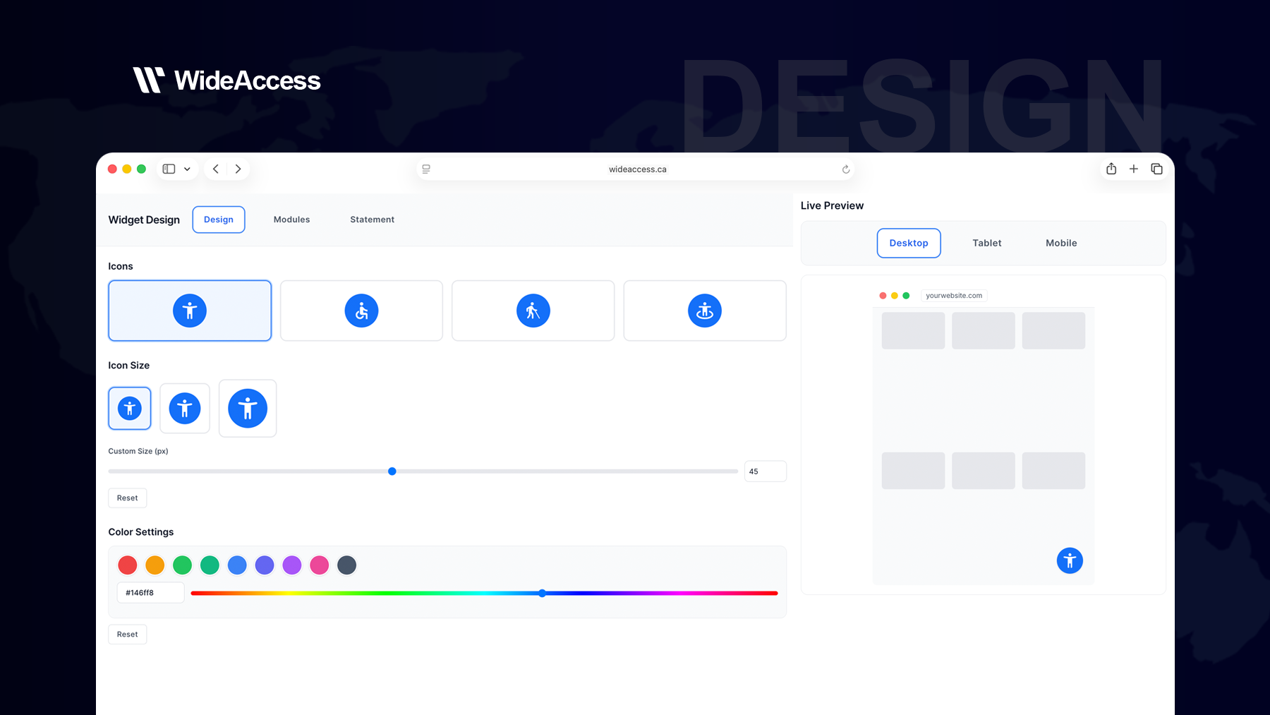WideAccess Accessibility Plugin - Screenshot 5 showing product features and functionality