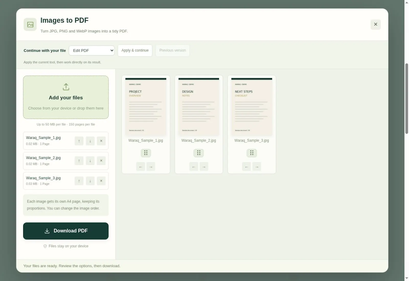Waraq PDF screenshot 3