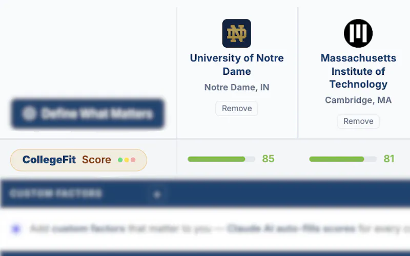 College Fit Project screenshot 1