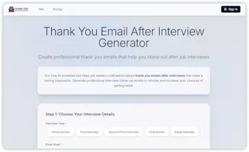 Thank You Email Generator gallery image