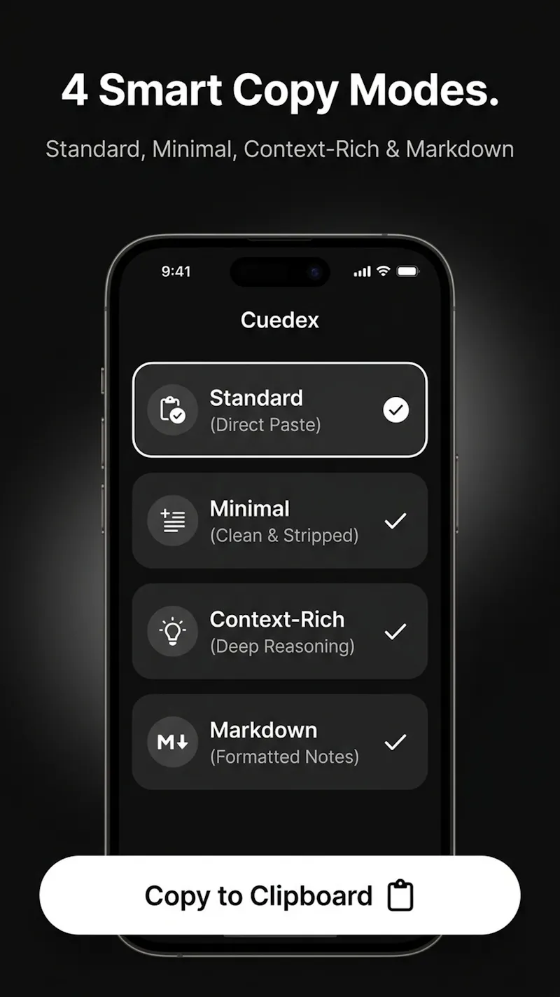 Cuedex: AI Prompt Library screenshot 4