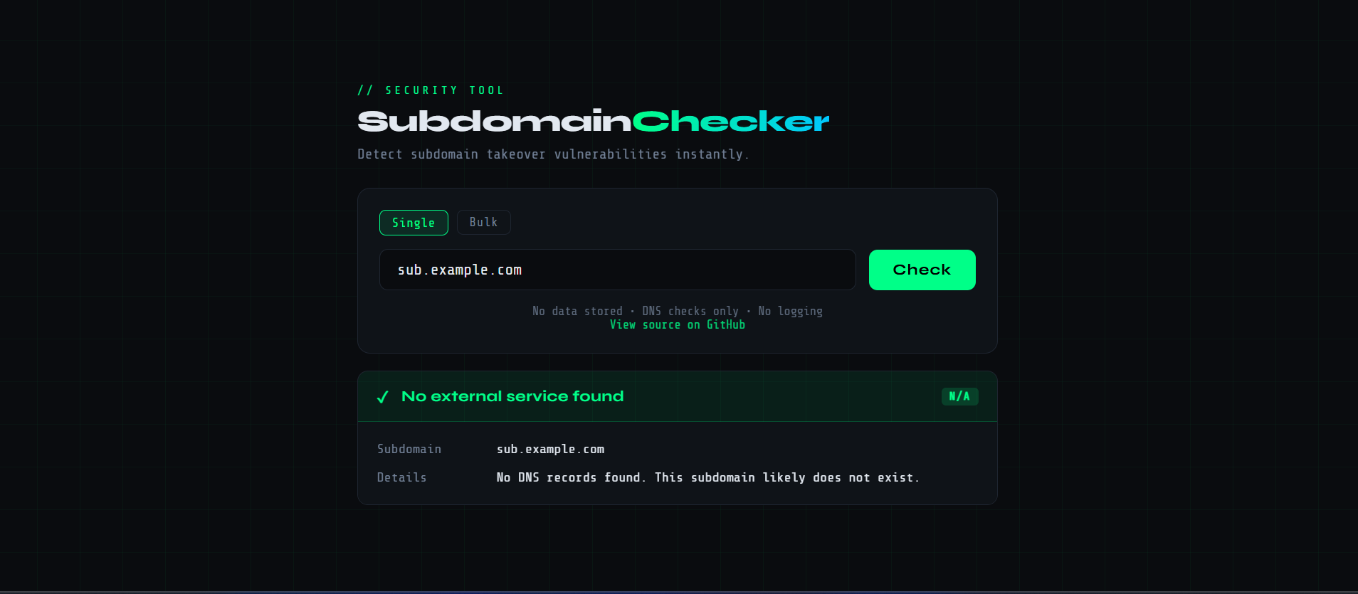 Subdomain Takeover Checker gallery image