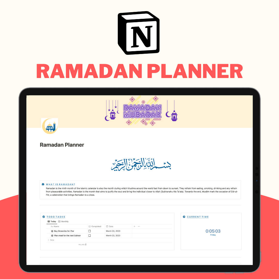 Ramadan Planner | Notion Template