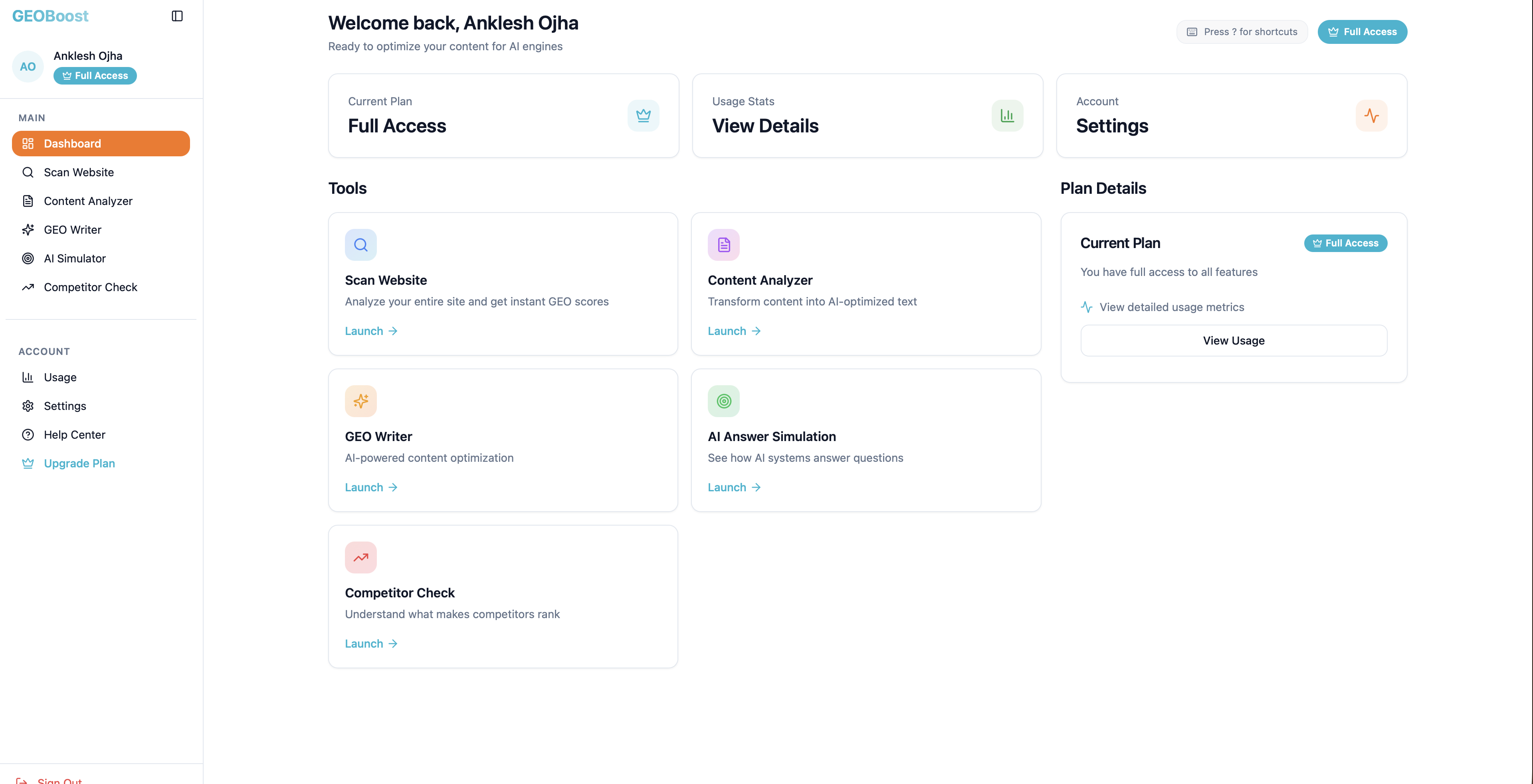 GEOBoost - Screenshot 4 showing product features and functionality