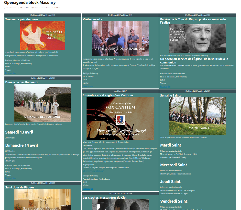 Openagenda pour WordPress