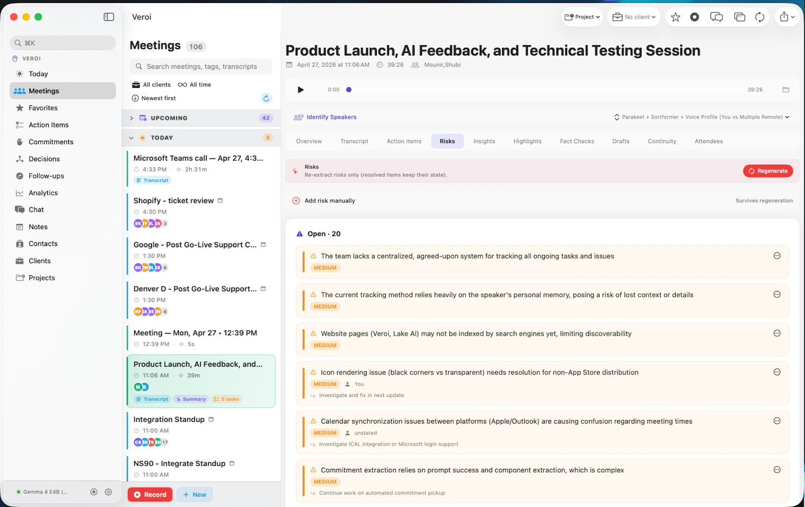 Veroi — Your private meeting brain screenshot 2