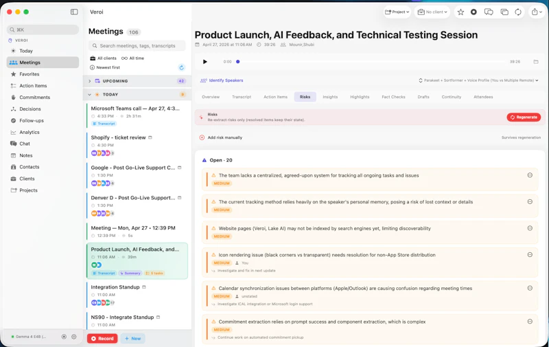 Veroi — Your private meeting brain screenshot 2