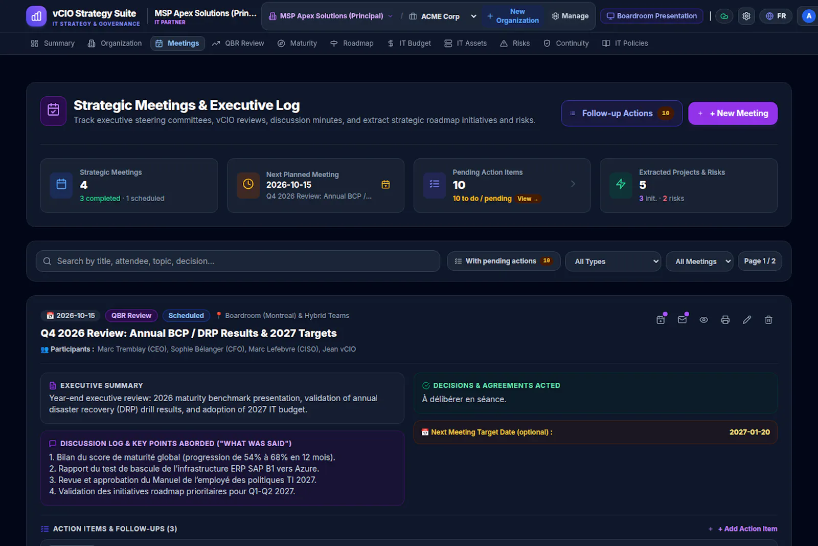 vCIO Strategy Suite screenshot 3