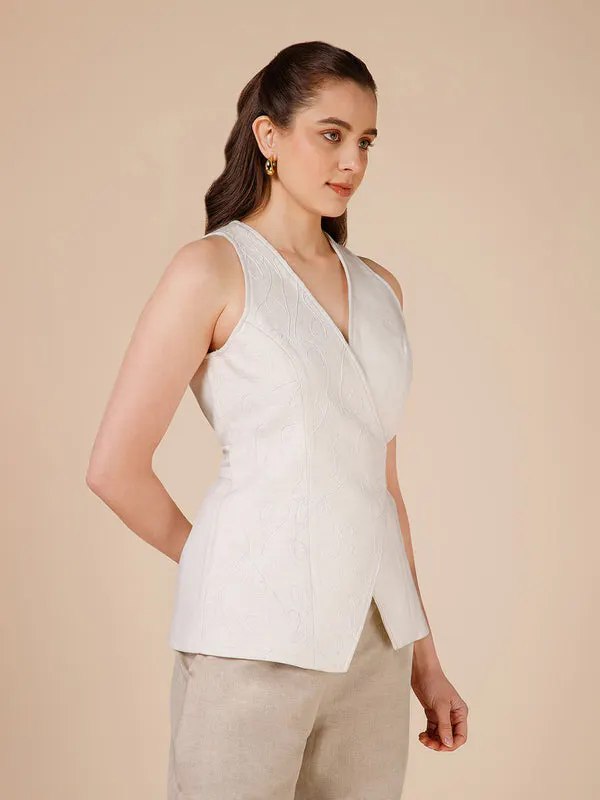 Kiki - Embroidered Wrap Jacket