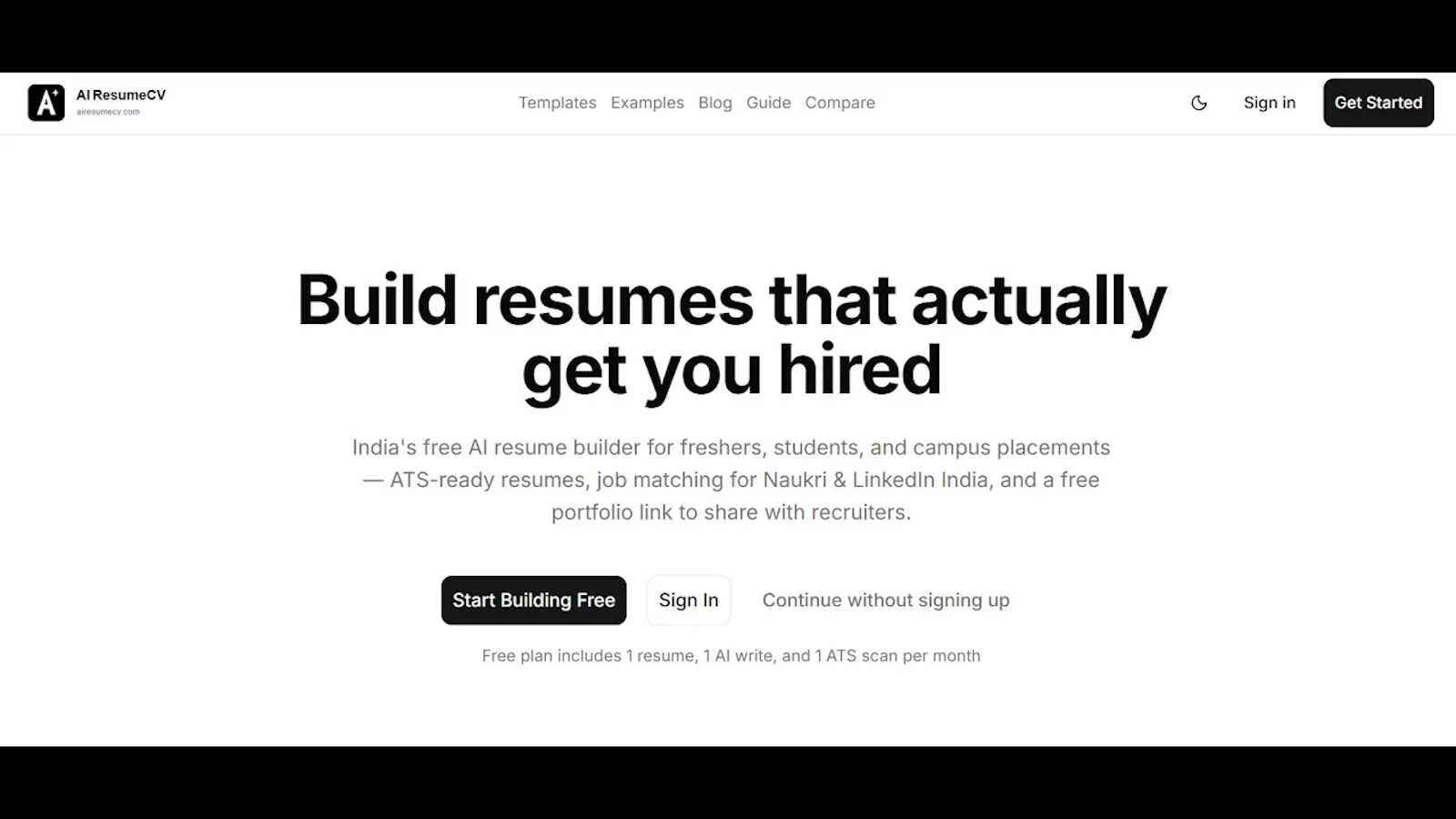 AIResumeCV screenshot 1 (video preview)