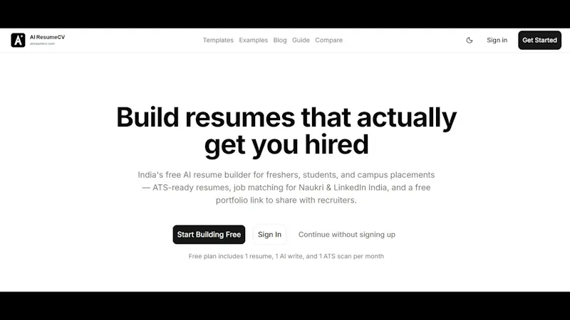 AIResumeCV screenshot 1 (video preview)