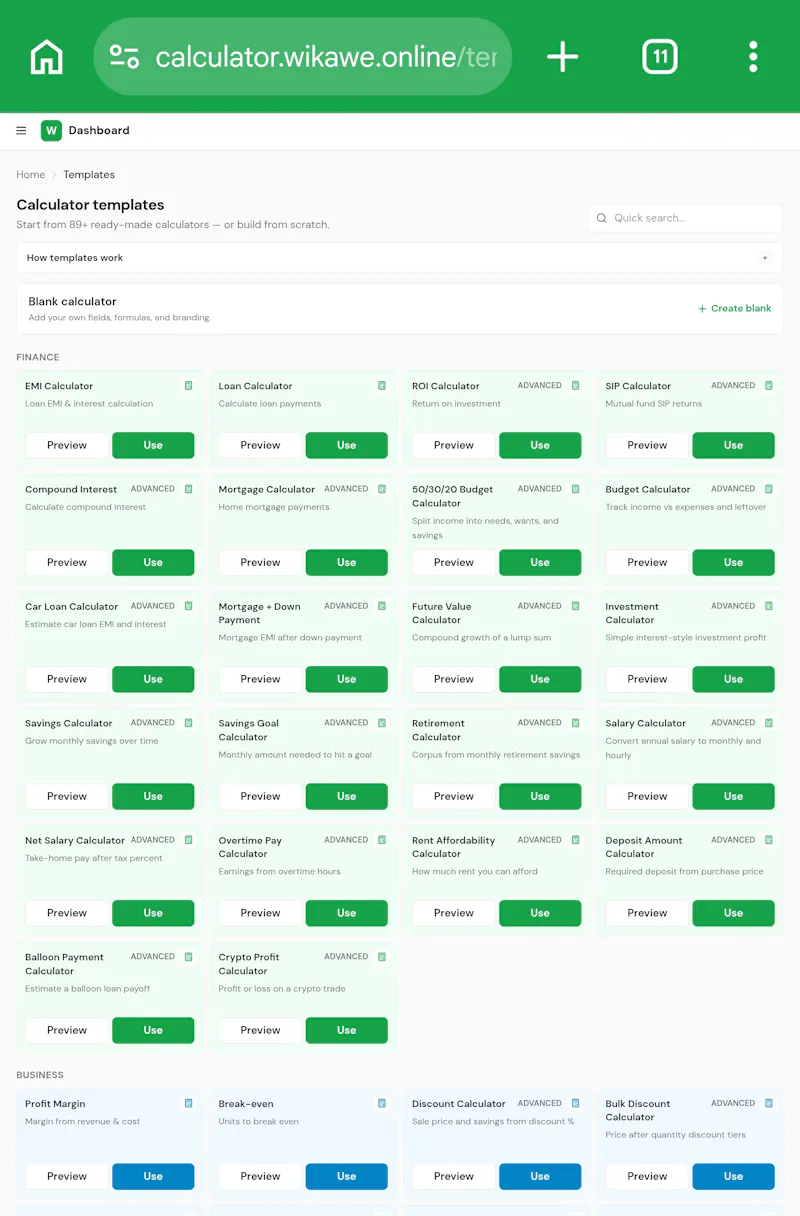 Wikawe Calculator screenshot 6