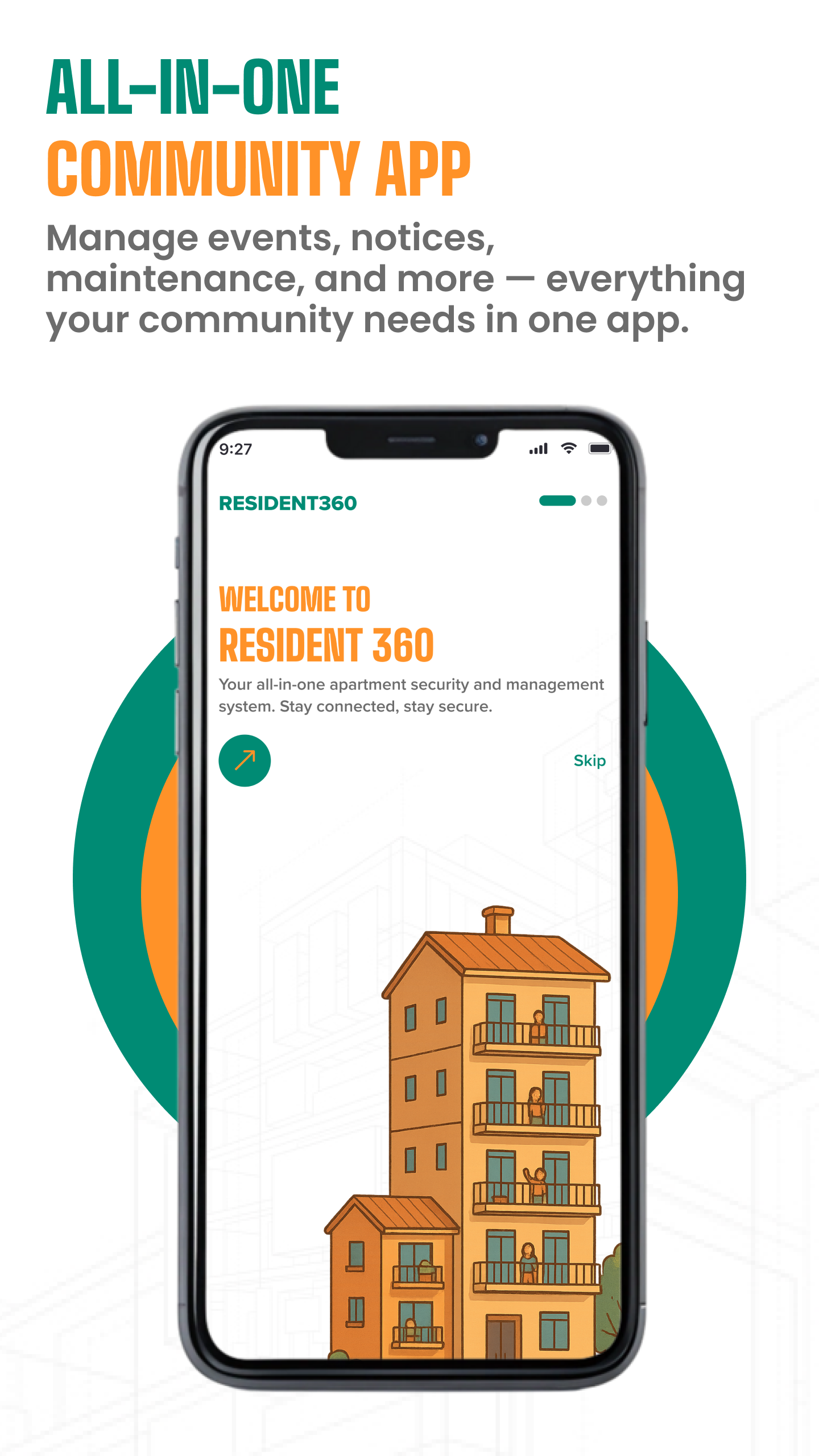Resident 360 - Main product screenshot demonstrating key features and user interface
