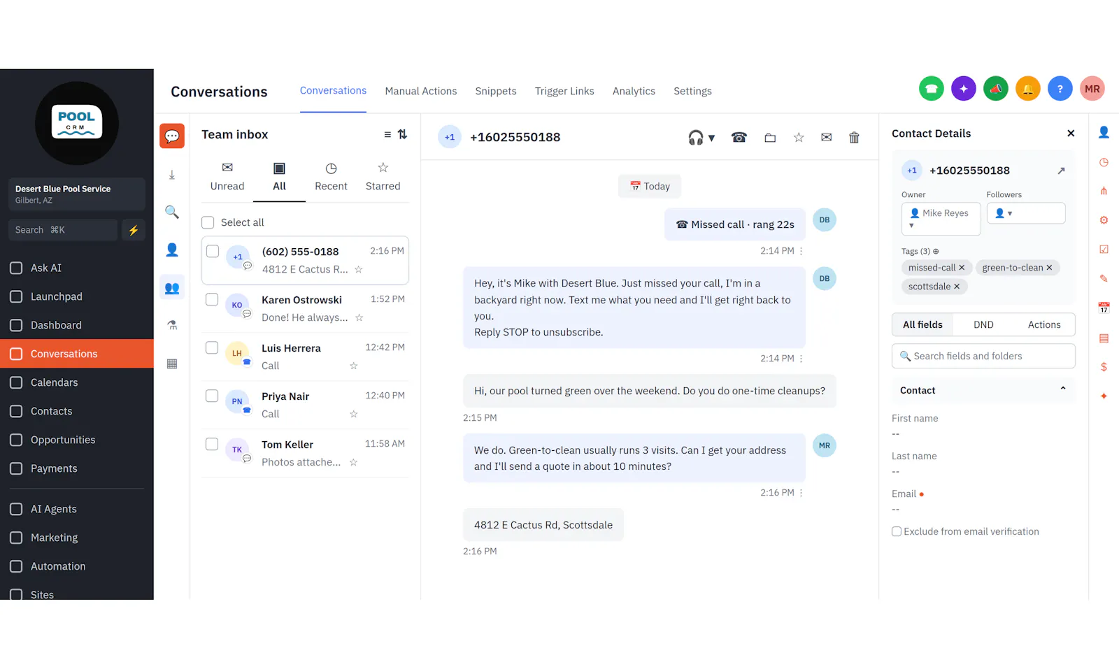 PoolCRM screenshot 1
