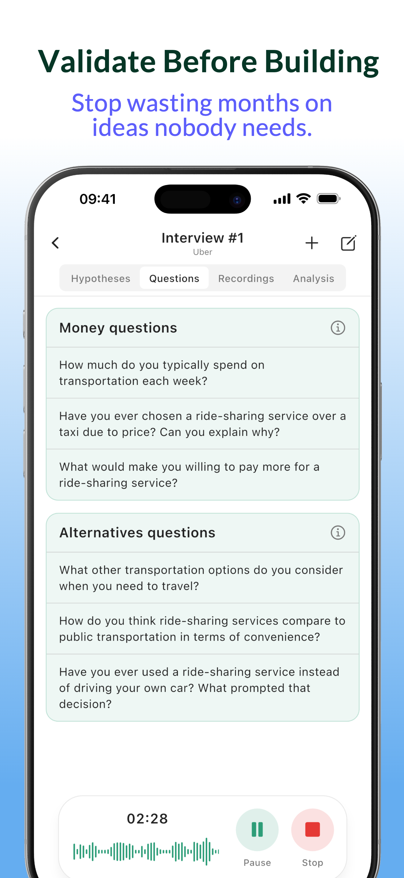 CustDev AI — Validate Product gallery image