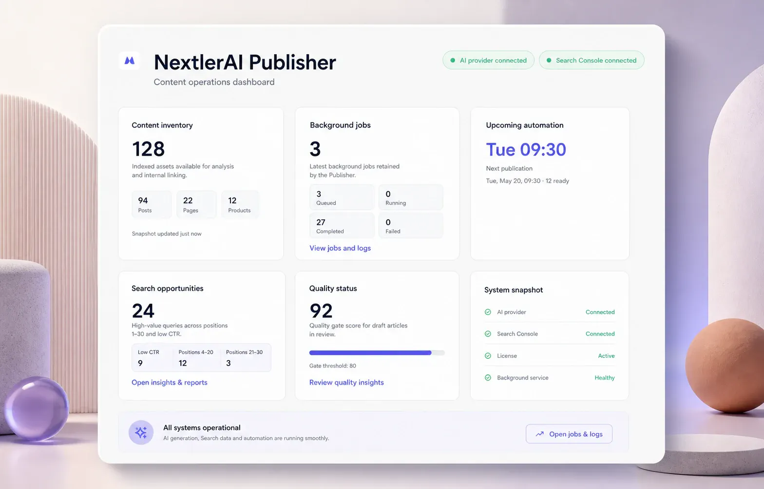 NextlerAI Publisher 截图