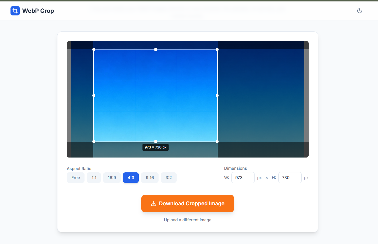 WebP Crop - Screenshot 2 showing product features and functionality