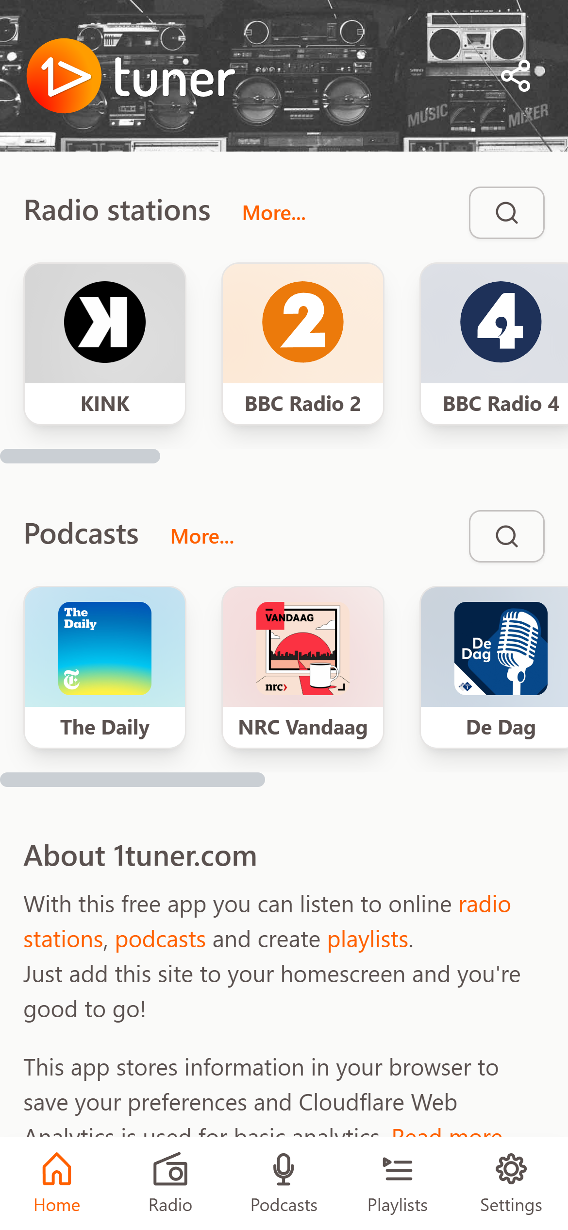 Media 1tuner.com - Podcast và radio ở một nơi 2