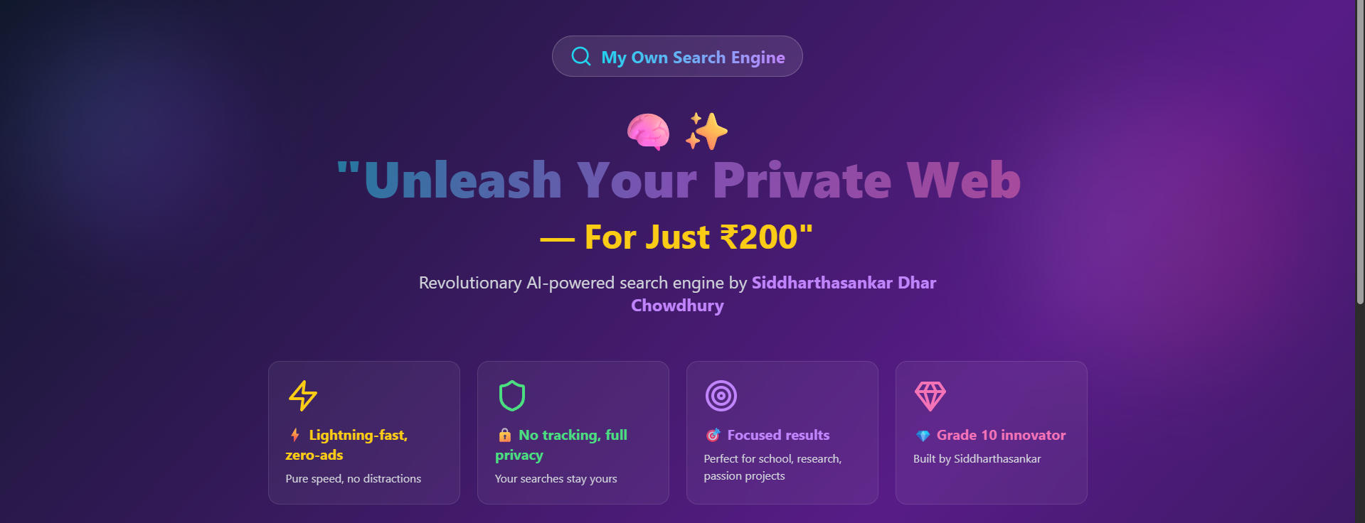 Chef Khona - Main screenshot showing features and interface