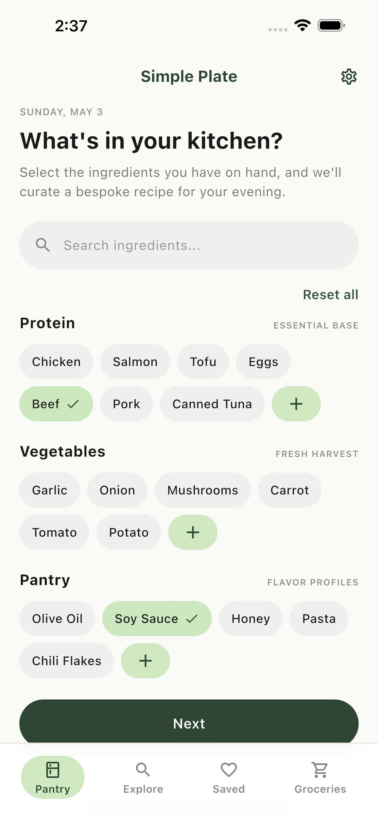 Simple Plate — Cook What You Have screenshot 2