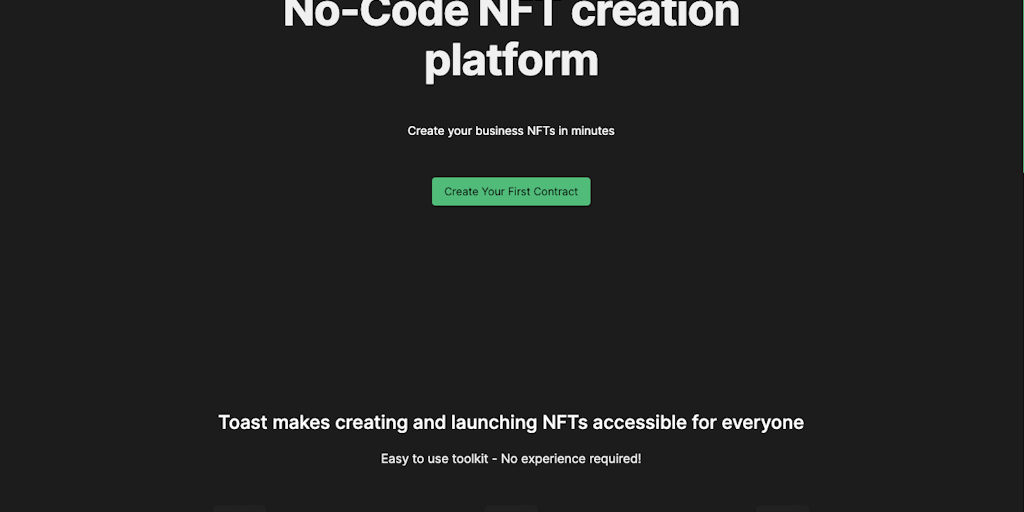 Toast - No-Code NFT platform to create your business NFTs in minutes | Product Hunt
