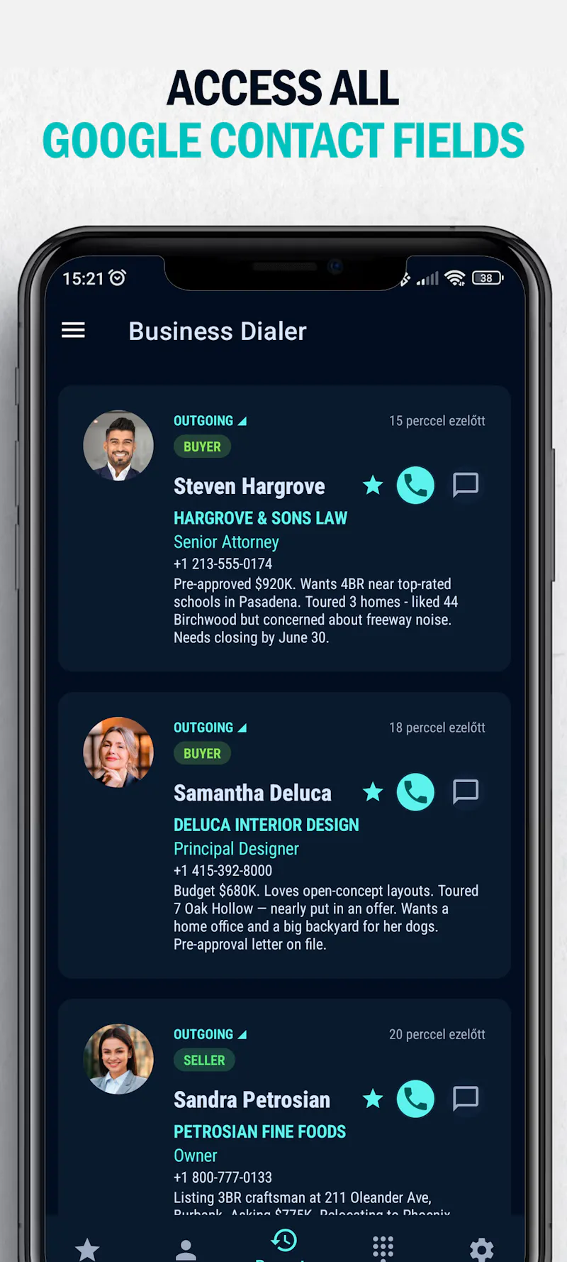 Business Dialer Contact Notes screenshot 3