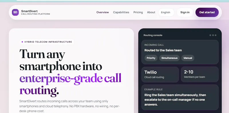 SmartDivert screenshot 2