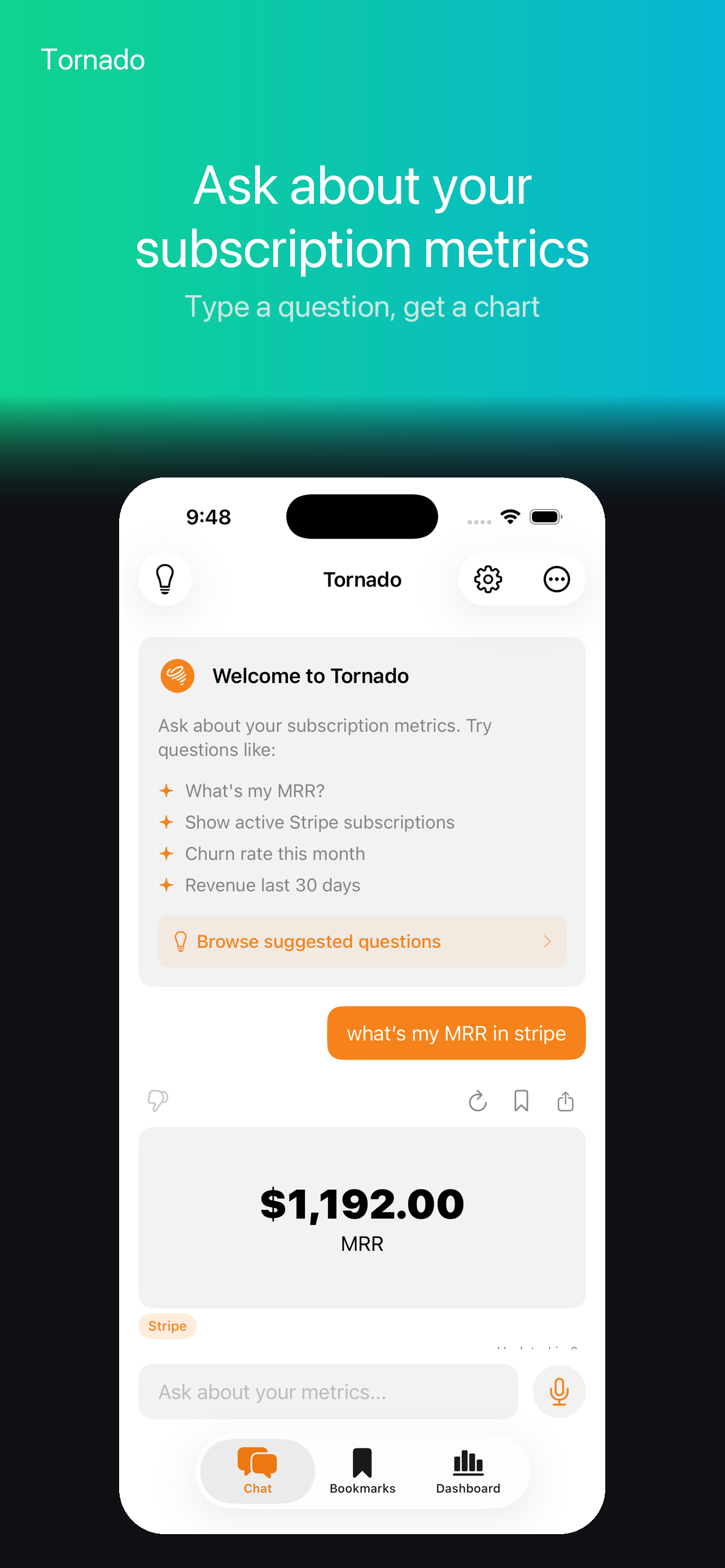 Tornado - Subscriptions Analytics gallery image