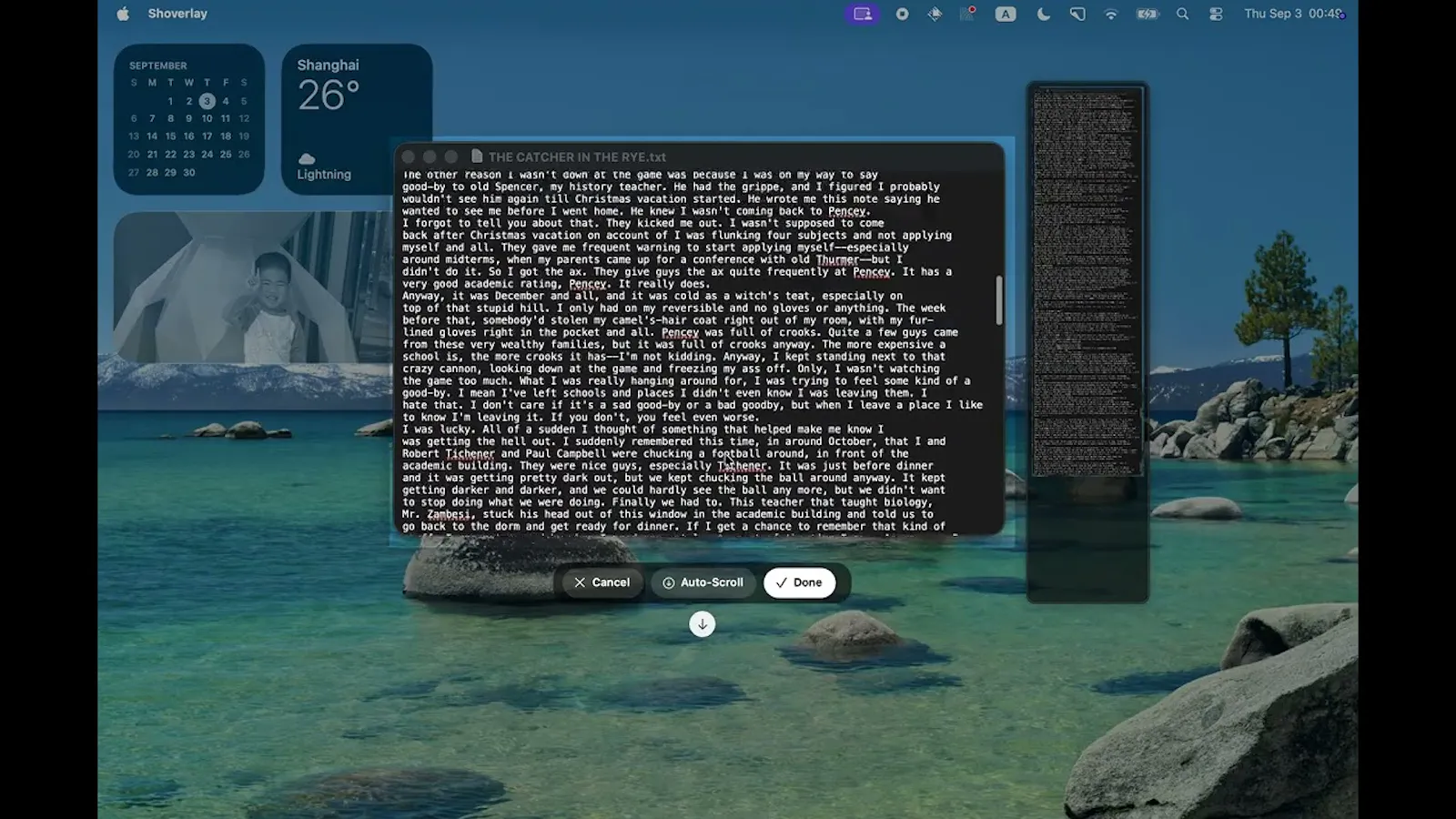 How to capture scrolling content in mac. screenshot 1 (video preview)