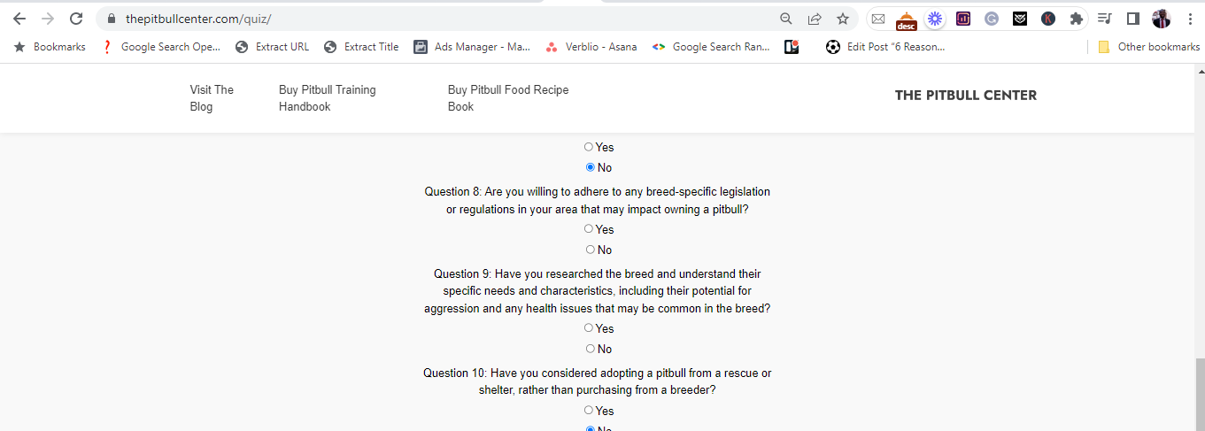 Mídia 1 de Questionário de propriedade de Pitbull - Você está pronto para ser um pai de animais de estimação Pitbull?