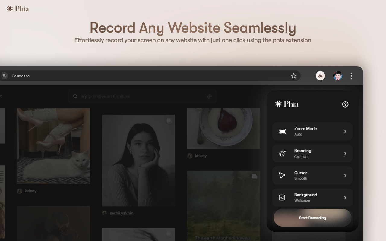 startuptile Phia-Beautiful screen recordings made simple