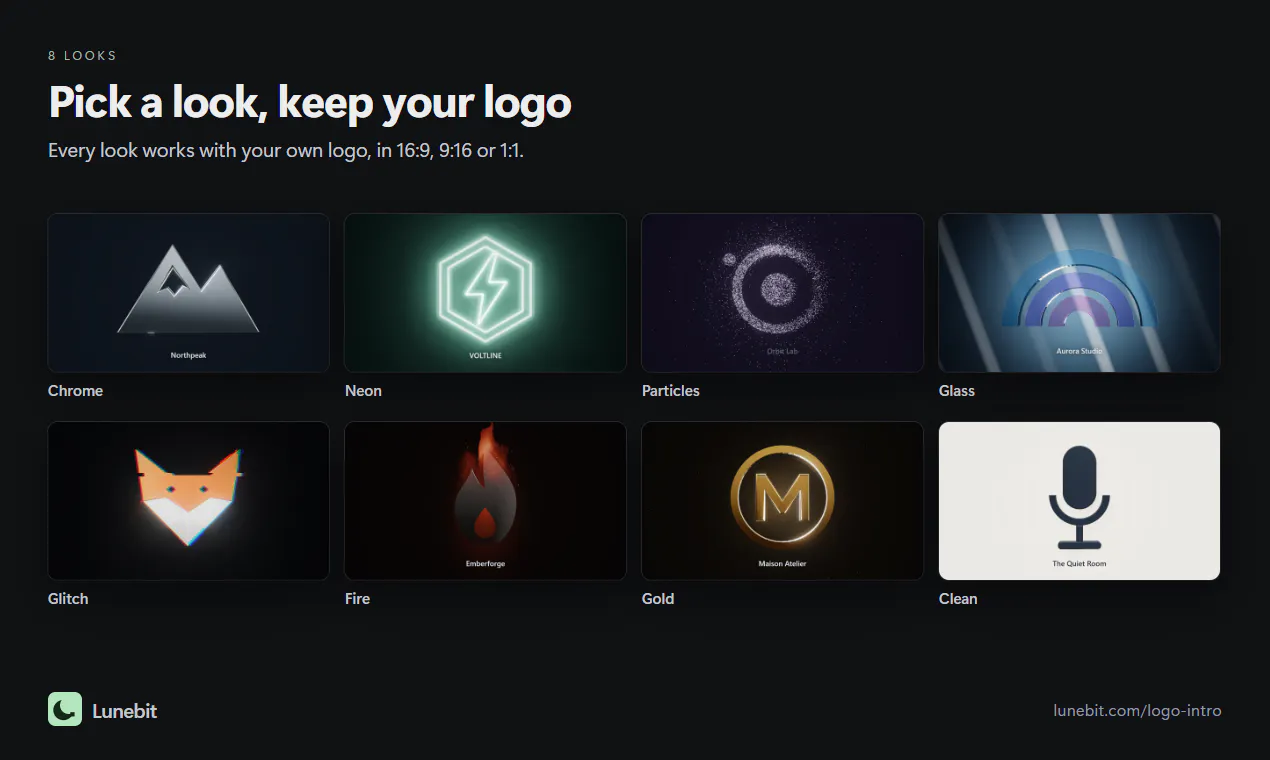 Lunebit Logo Intro Maker gallery image