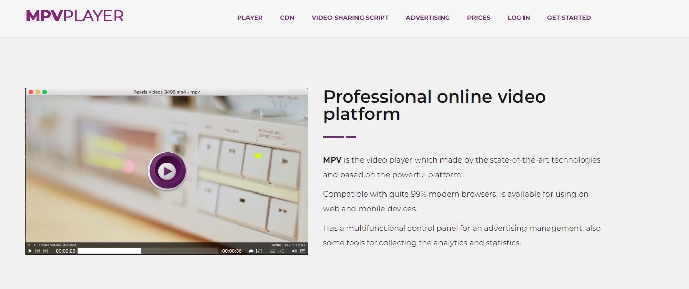 MPVplayer.com - プロのオンラインビデオプラットフォームメディア1