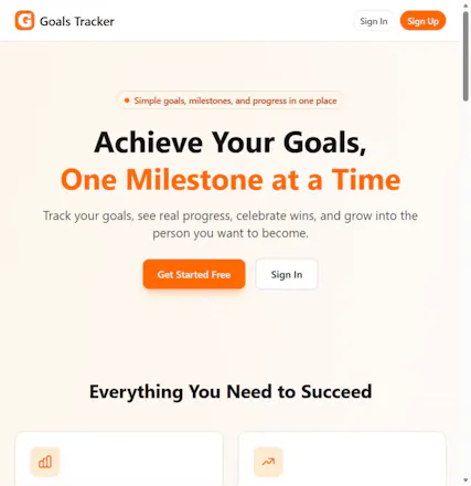 Goals Tracker gallery image